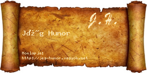 Jég Hunor névjegykártya